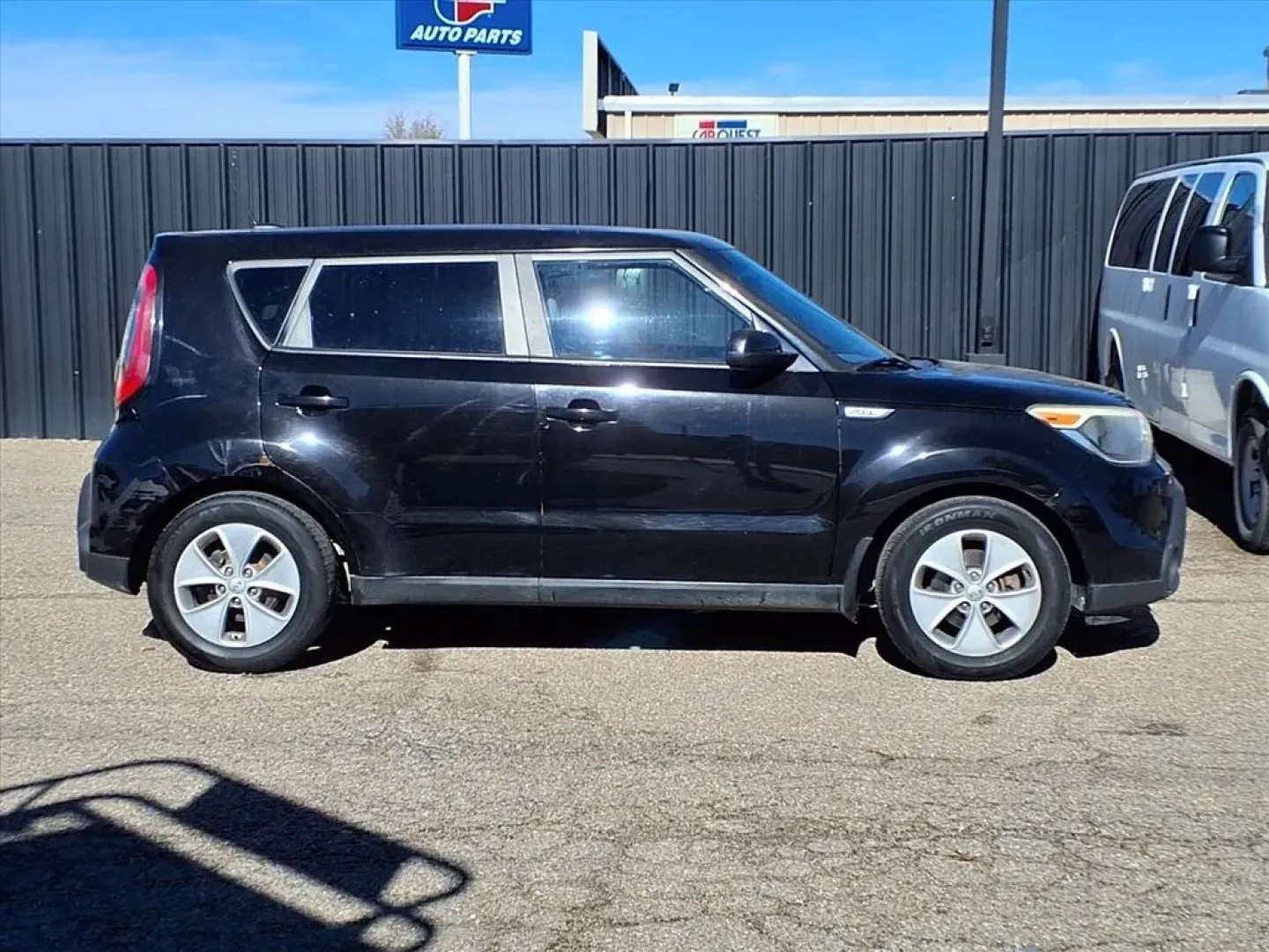 2015 Shadow Black Kia SOUL (KNDJN2A24F7) with an 1.6L engine, Automatic transmission, located at 1401 N. Hobart, Pampa, TX, 79065, (806) 665-9872, 35.549953, -100.975098 - Are you searching for a versatile vehicle that fits your active lifestyle while being budget-friendly? Look no further! At Xtra Auto Center in Pampa, TX, we proudly present a 2015 Kia Soul that's perfect for everything from daily commutes to weekend adventures. With its spacious interior and impress - Photo#2