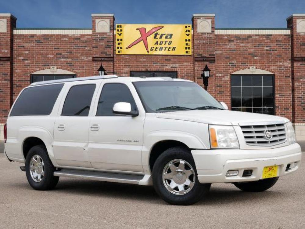 2005 White Diamond Cadillac Escalade ESV Base (3GYFK66N85G) with an 6.0 8 Cylinder Fuel Injected engine, Automatic transmission, located at 1401 N. Hobart, Pampa, TX, 79065, (806) 665-9872, 35.549641, -100.971878 - Photo #0