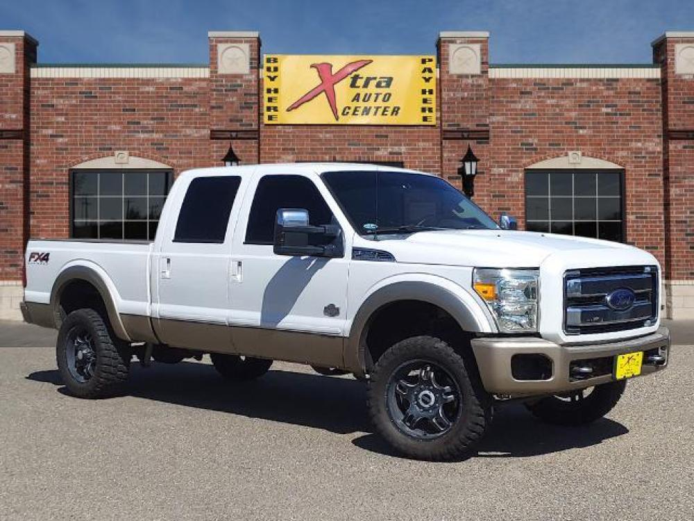 2012 White Platinum Metallic Tri-Coat/Pale Adobe Metall Ford F-250 Super Duty King Ranch (1FT7W2BT6CE) with an 6.7 8 Cylinder Common Rail Direct Injection engine, Automatic transmission, located at 1401 N. Hobart, Pampa, TX, 79065, (806) 665-9872, 35.549641, -100.971878 - Photo #0