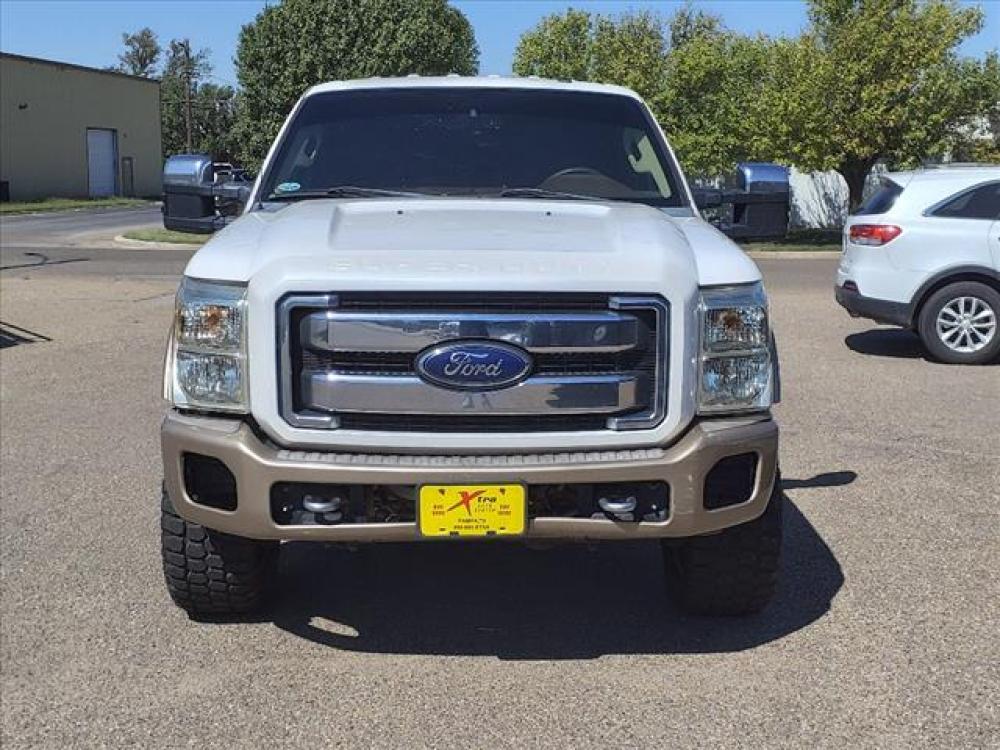 2012 White Platinum Metallic Tri-Coat/Pale Adobe Metall Ford F-250 Super Duty King Ranch (1FT7W2BT6CE) with an 6.7 8 Cylinder Common Rail Direct Injection engine, Automatic transmission, located at 1401 N. Hobart, Pampa, TX, 79065, (806) 665-9872, 35.549641, -100.971878 - Photo #1