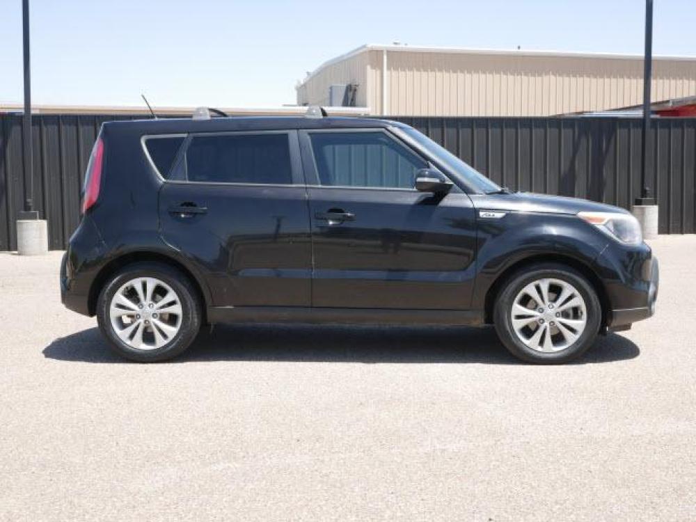 2014 Shadow Black Kia Soul + (KNDJP3A59E7) with an 2.0 4 Cylinder Direct Injection engine, Automatic transmission, located at 1401 N. Hobart, Pampa, TX, 79065, (806) 665-9872, 35.549641, -100.971878 - Photo #2