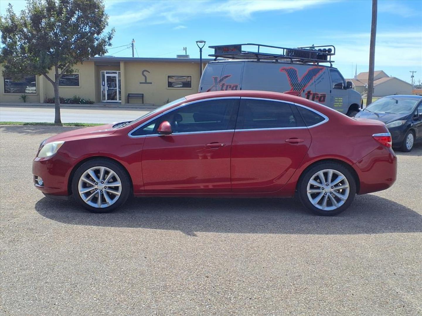 2015 Crystal Red Tintcoat Buick Verano Convenience Group (1G4PR5SK9F4) with an 2.4L Ecotec 2.4L Flex Fuel I4 180hp 171ft. lbs. Direct Injection engine, 6-Speed Shiftable Automatic w/Overdrive transmission, located at 1401 N. Hobart, Pampa, TX, 79065, (806) 665-9872, 35.549953, -100.975098 - Photo#4
