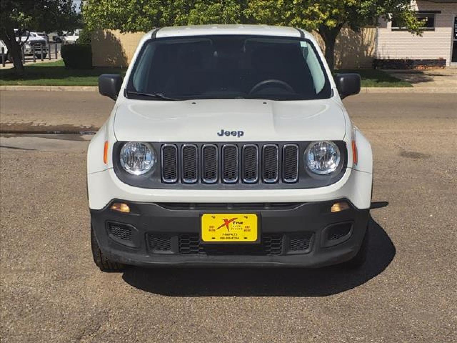 2015 Alpine White Jeep Renegade Sport (ZACCJAATXFP) with an 2.4L 2.4L I4 180hp 175ft. lbs. Fuel Injected engine, 9-Speed Shiftable Automatic transmission, located at 1401 N. Hobart, Pampa, TX, 79065, (806) 665-9872, 35.549641, -100.971878 - Photo #1