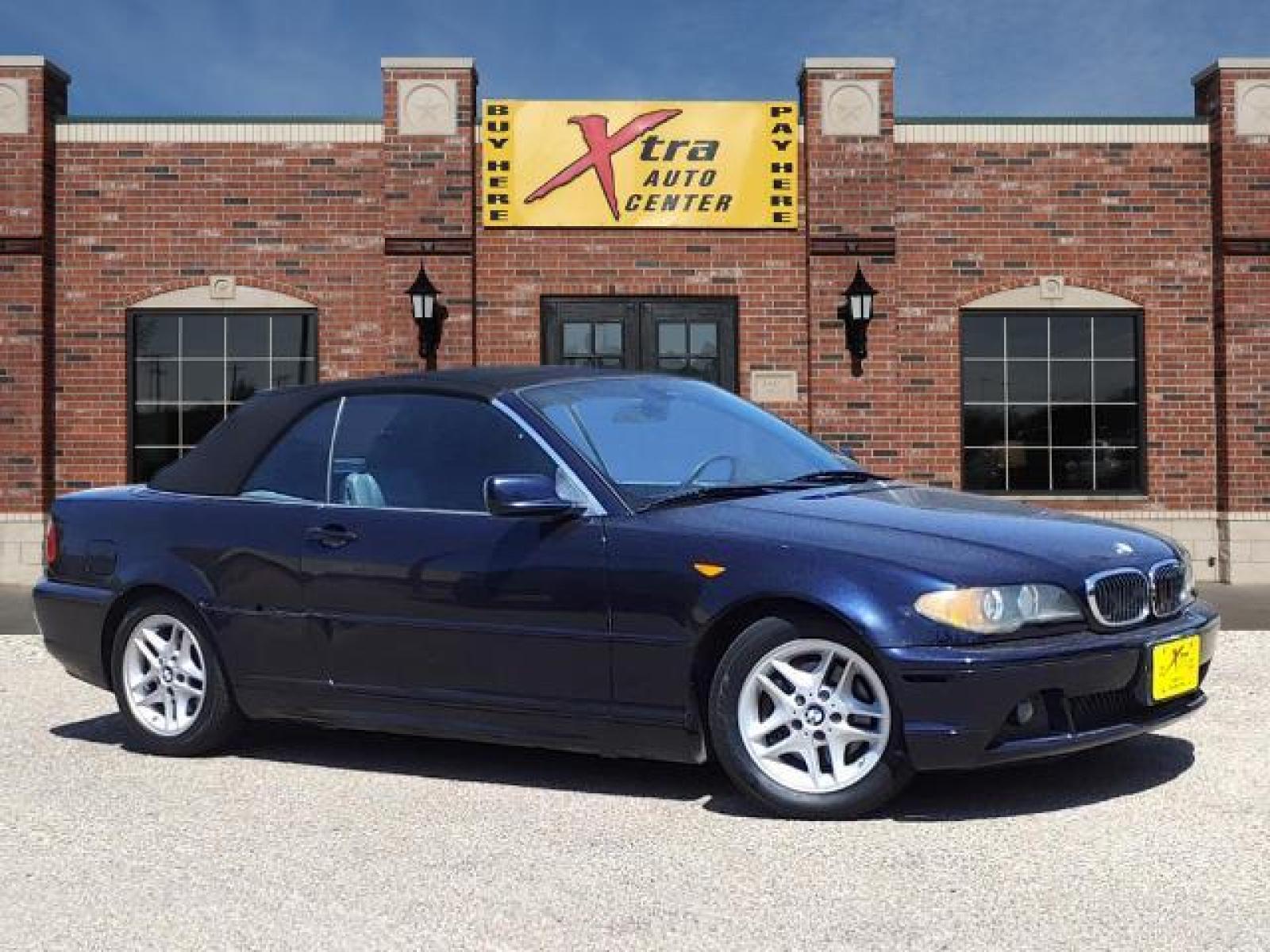 2004 Orient Blue Metallic BMW 3 Series 325Ci (WBABW33444P) with an 2L NA I6 double overhead Fuel Injected engine, 5-Speed Automatic transmission, located at 1401 N. Hobart, Pampa, TX, 79065, (806) 665-9872, 35.549641, -100.971878 - Photo #0