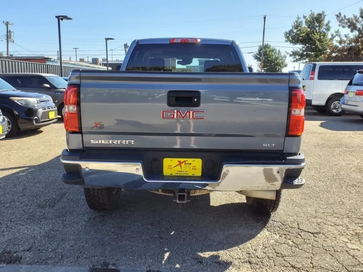 2016 Light Steel Gray Metallic GMC Sierra 3500HD SLT Crew Cab 4WD (1GT12TE85GF) with an Other engine, located at 1401 N. Hobart, Pampa, TX, 79065, (806) 665-9872, 35.549953, -100.975098 - **Elevate Your Adventure with the 2016 GMC Sierra 3500HD SLT Crew Cab 4WD Available Now at Xtra Auto Center in Pampa, TX!**<br /> <br /> Looking for a dependable vehicle that can handle your weekend adventures or serve as a reliable workhorse during the week? The 2016 GMC Sierra 3500HD SLT Crew Cab - Photo#3