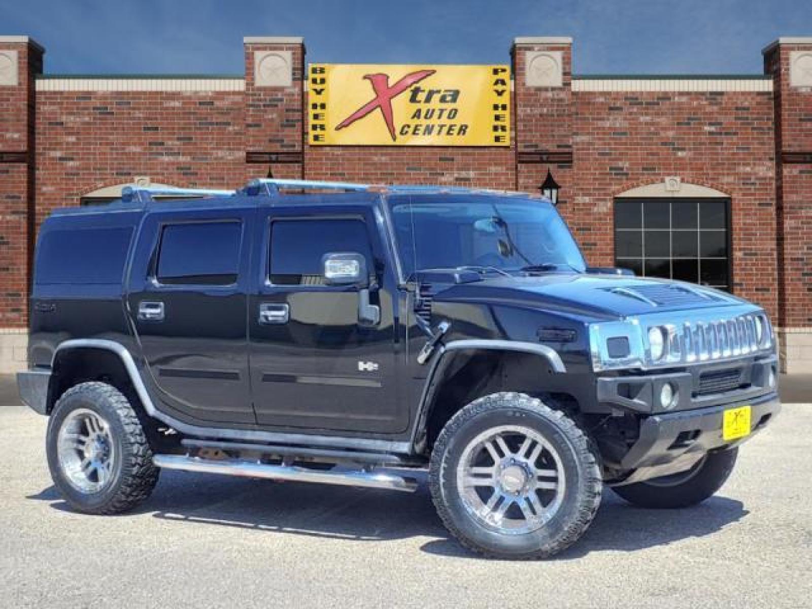 2006 Black HUMMER H2 Base (5GRGN23U86H) with an 6.0L 6.0L NA V8 overhead valve Fuel Injected engine, 4-Speed Automatic transmission, located at 1401 N. Hobart, Pampa, TX, 79065, (806) 665-9872, 35.549641, -100.971878 - Photo #0