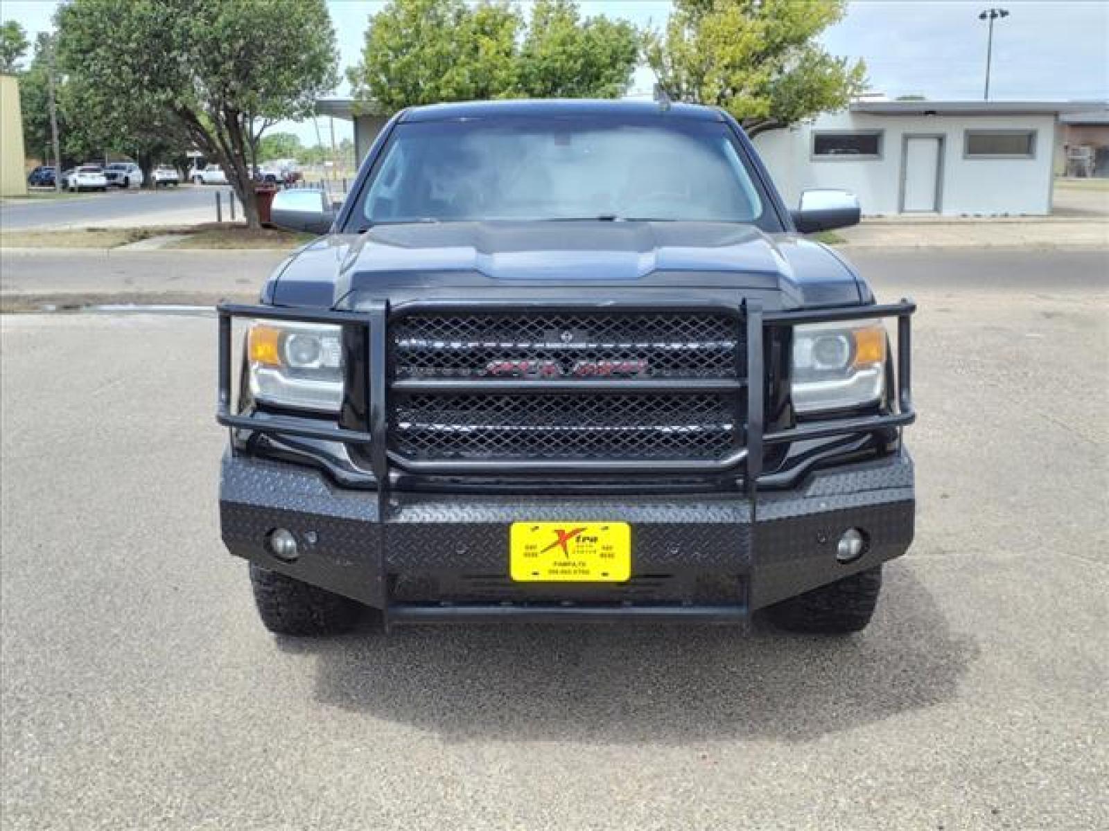 2014 Onyx Black GMC Sierra 1500 SLT (3GTU2VEC9EG) with an 5.3L EcoTec3 5.3L Flex Fuel V8 Direct Injection engine, 6-Speed Shiftable Automatic w/Overdrive transmission, located at 1401 N. Hobart, Pampa, TX, 79065, (806) 665-9872, 35.549641, -100.971878 - Photo #1