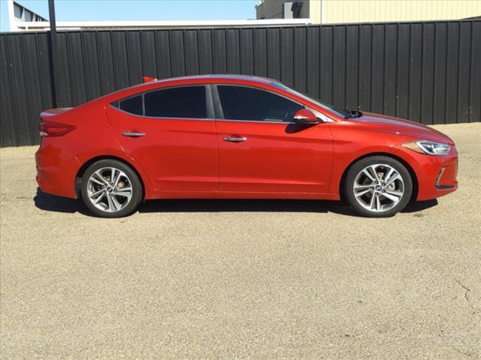 2017 Scarlet Red Hyundai ELANTRA Limited (5NPD84LF0HH) with an Nu 2.0L I4 147hp 132ft. l Sequential Multiport Fuel Injection engine, 6-Speed Shiftable Automatic transmission, located at 1401 N. Hobart, Pampa, TX, 79065, (806) 665-9872, 35.549641, -100.971878 - Photo #2