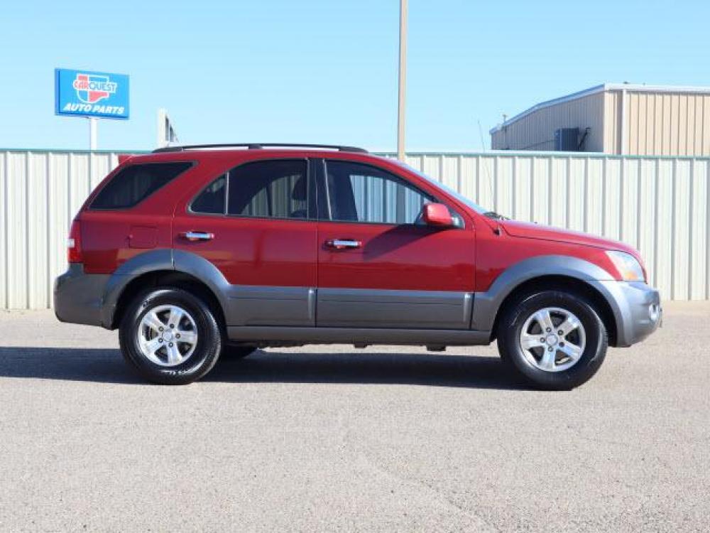2008 Spicy Red/Pewter Gray Cladding Kia Sorento EX (KNDJD736285) with an 3.8 6 Cylinder Sequential Multiport Fuel Injection engine, Automatic transmission, located at 1401 N. Hobart, Pampa, TX, 79065, (806) 665-9872, 35.549641, -100.971878 - Photo #2